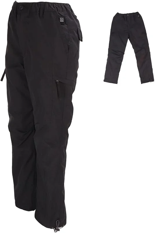 Dioche Beheizte Hose für Männer und Frauen, USB-Elektroheizung, 3 Stufen, Verstellbare Elastische Taille, Regenfeste, Beheizbare Hose für Outdoor-Kletterangeln (XL) — Heizkleidung