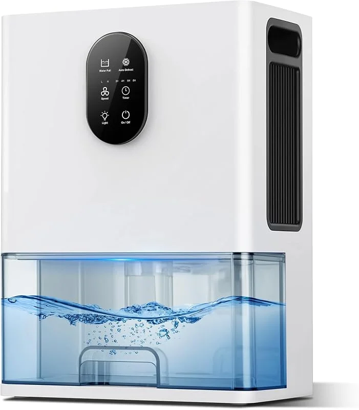 Luftentfeuchter 3000ML, Luftentfeuchter Elektrisch Leise Energiesparender Raumentfeuchter, Tragbar Entfeuchter 2, 4, 6, 8 Zeitgesteuert, Automatisch Abschaltung, 7 Farbiges Licht, Automatische Abtauung — Luftbefeuchter