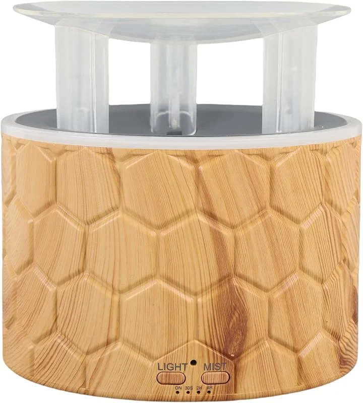 400 Ml Aromatherapie-Diffusor-Luftbefeuchter mit Nachtlicht, 30 DB Extrem Leiser Diffusor für ätherische Öle mit Timer und Automatischer Abschaltung, 2, 4, 8-Stunden-Modi, für (EU-Stecker