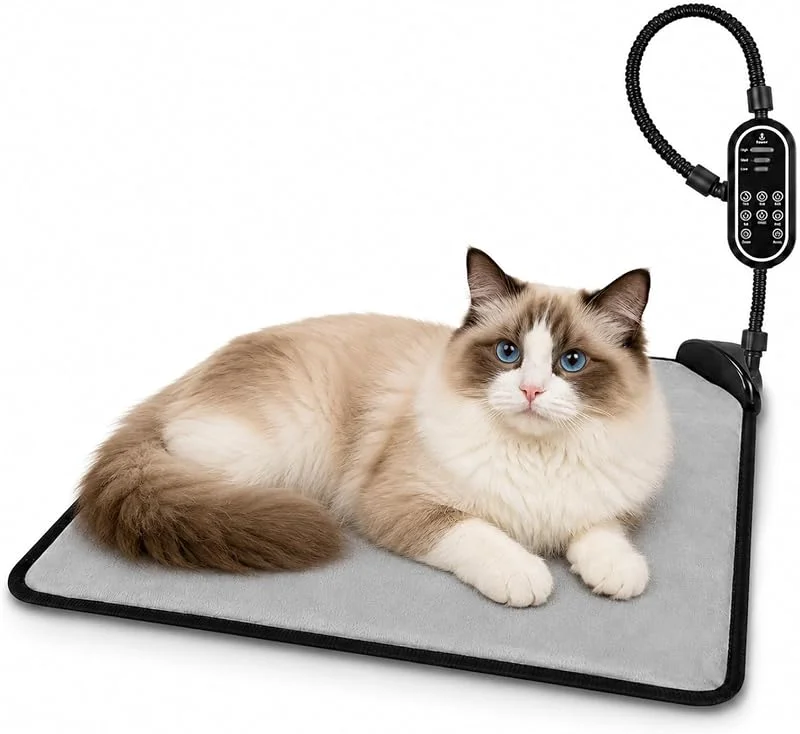 Haustier Heizkissen Automatische Temperaturerfassung Anti Biss Katzen Heizkissen Wärmematte Hund Heizdecke Katze Zeitgesteuertes Temperatur Einstellbare Haustier Heizdecke(17.7" x 17.7") — Heizung Warmepumpe
