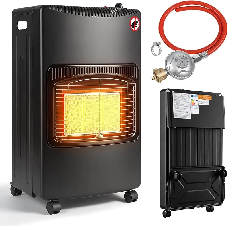 Gasheizung 4200 W, faltbarer Gasheizer mit 3 Heizstufen — Heizung Warmepumpe