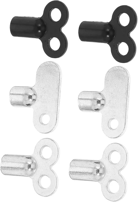 Housoutil 6-teiliges Heizkörper-entlüftungsschlüssel-set Universal-heizkörper-entlüftungsschlüssel Aus Metall Für Quadratische Heizkörper Und Wasserhähne Hochleistungs-sanitärwerkzeug — Heizung Warmepumpe