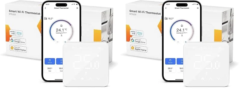 Refoss Heizungsthermostat WLAN, Wasser Fußbodenheizung Thermostat Boiler, Smart Thermostat, Sprachsteuerung Raumthermostat, Intelligente Fernbedienung Wandthermostat Digital für HomeKit, Alexa, Google — Heizung Warmepumpe