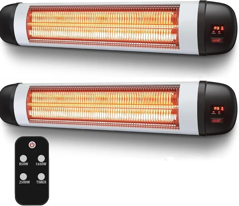 Heizstrahler Terrasse Infrarotheizung 2500W - Infrarot Strahler — Heizung Warmepumpe
