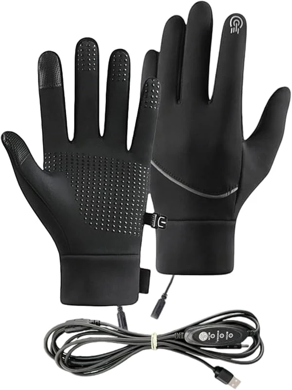 Generisch Fahrrad Heizhandschuhe Winddichte USB-Heizfäustlinge mit — Heizkleidung