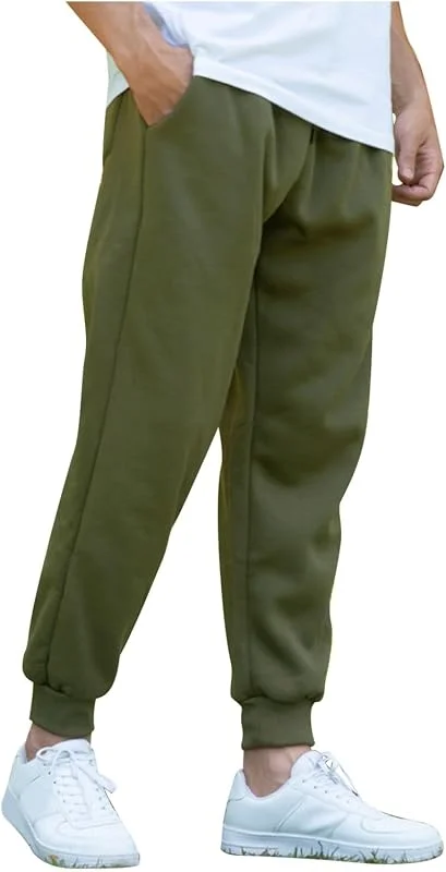 Generisch Jogginghose Herren Sporthose Baggy Herren Lang Baumwolle Casual Freizeithose Leichte Trainingshose Männer Weites Bein Sweathose mit Taschen und Kodelzug — Heizkleidung