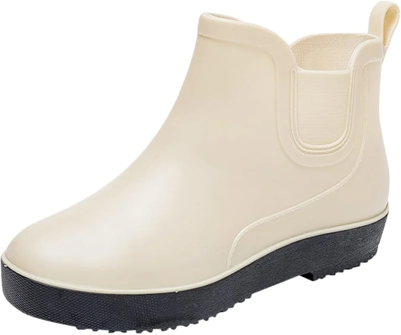 Regenstiefel für Damen, Gummi, wasserdicht, rutschfest, leicht, Regenschuhe für Arbeit, Outdoor, Angeln, Autowäsche, Garten — Heizkleidung