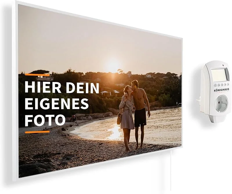 Könighaus Fotoheizung 1200 Watt - Smart Thermostat - 18-29 m² — Heizung Warmepumpe