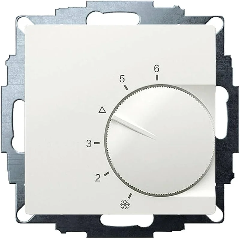 Eberle UP-Raumregler UTE 1003 (RAL 9010 glänzend, Maße 55x55, Temperatureinstellung 5-30 C, AC 230V, 1Öffner, 10 A) 191810354502 — Heizung Warmepumpe