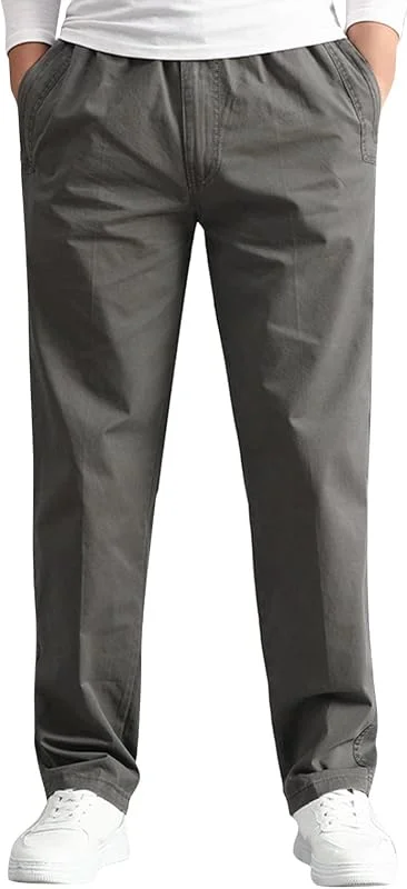 Cargohose Herren Chino Jogginghose Herren Baumwolle Freizeithose Mehrere Taschen Cargo Elastische Taille — Heizkleidung