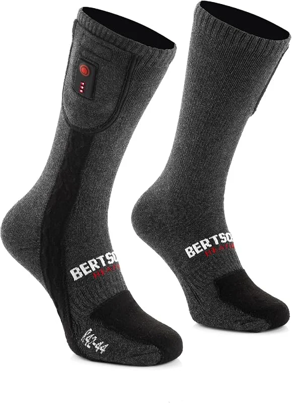 BERTSCHAT Beheizte Socken Dünne Hiking Edition Elite – Bis zu 10 Std. Wärme, USB-aufladbar & Fernbedienung, Unisex für Wandern & Radfahren — Heizkleidung