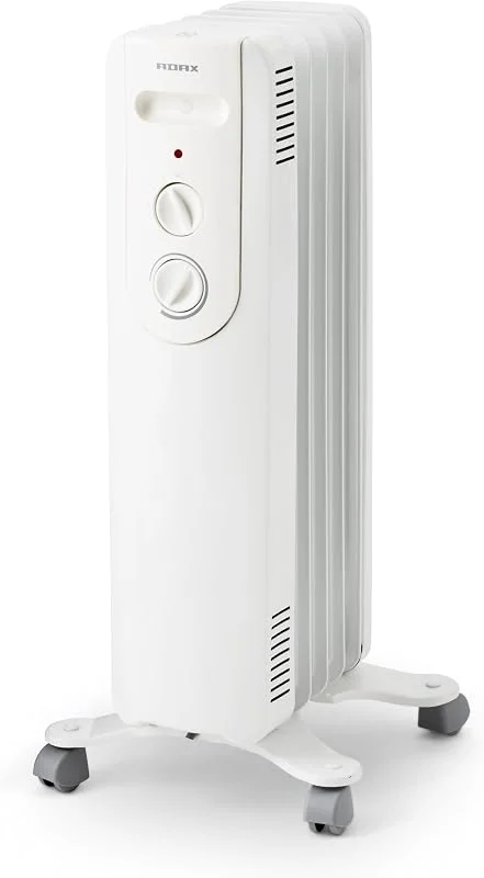 Adax Basic Nova Ölradiator 1000 W, Elektrische Heizung, Thermostat, Weiß — Heizung Warmepumpe