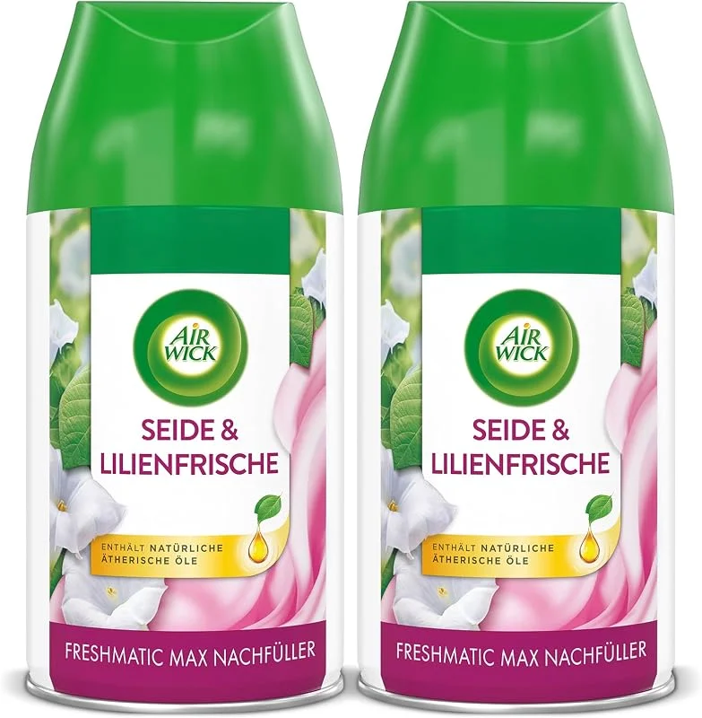Air Wick Freshmatic Nachfüller, Raumduft: Seide & Lilienfrische, 2er Pack — Luftbefeuchter