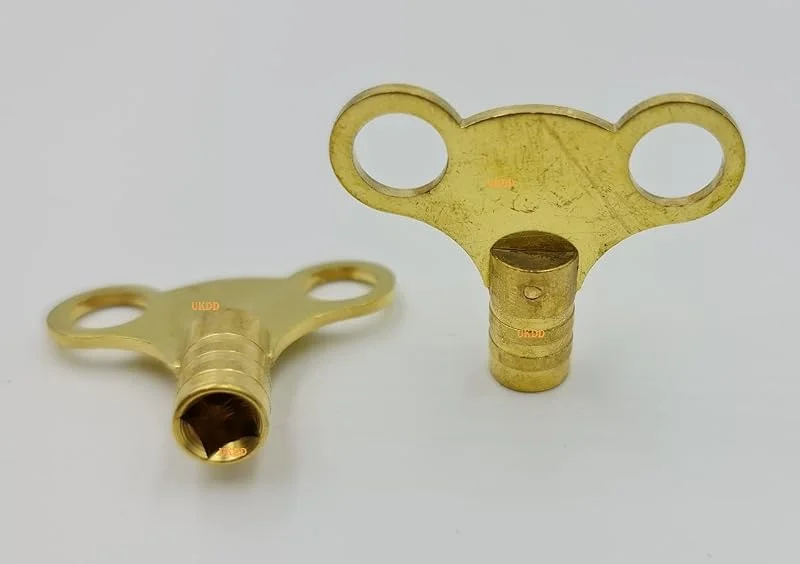 RKEY01 Radiator Bleed Key Heizkörperschlüssel, Messing — Heizung Warmepumpe