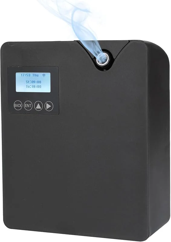 300ml Aroma Diffuser für Duftöle, Luftbefeuchter Mit Bluetooth und WLAN, Bedeckung 2000㎡, Premium Kaltvernebelung Aroma Diffuser Für Schlafzimmer, Büro, Spa (Schwarz)