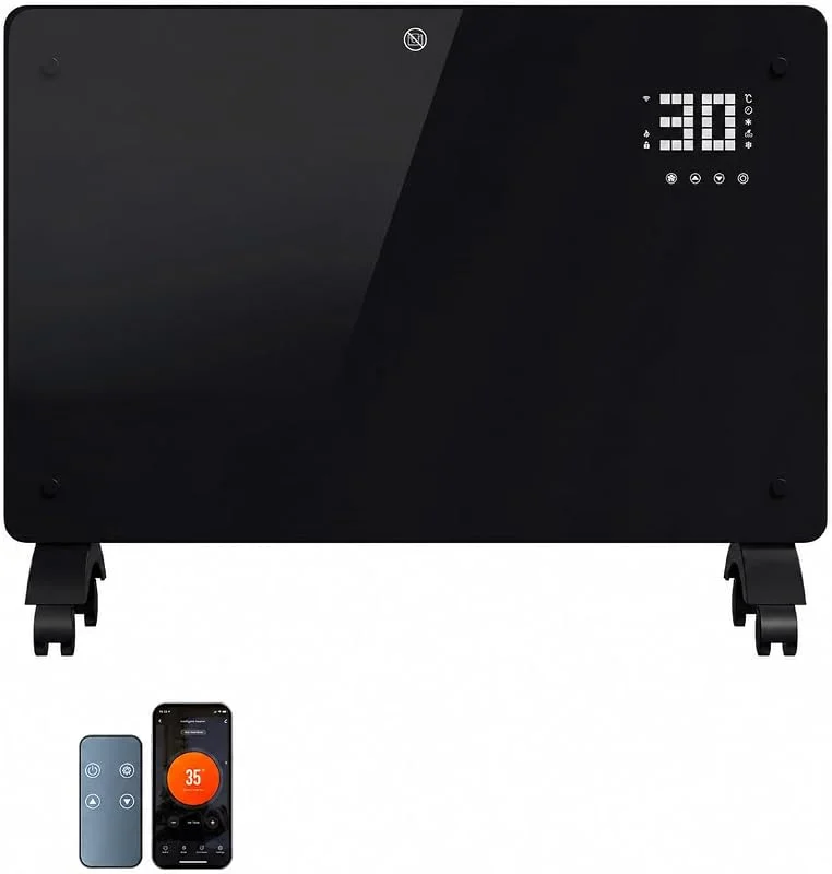 Schwarz Elektroheizung, Konvektor Heizung, Elektroheizkörper 2000W — Heizung Warmepumpe