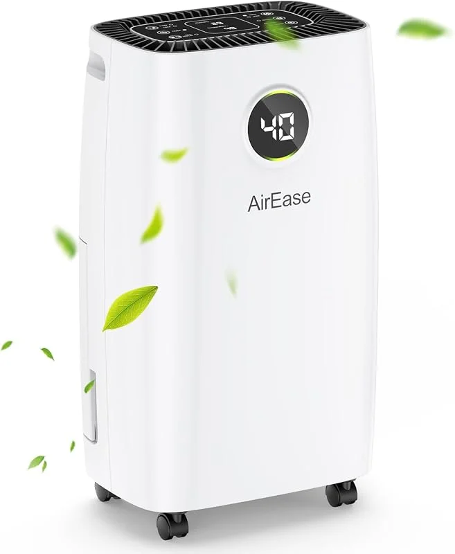 Luftentfeuchter Elektrisch, Auto Raumentfeuchter Elektrisch 25m², 122m³, Dehumidifier Entfeuchtung mit LED Display und Wasserbehälter-Vollanzeige, Gegen Feuchtigkeit, Filter, Timer — Luftbefeuchter