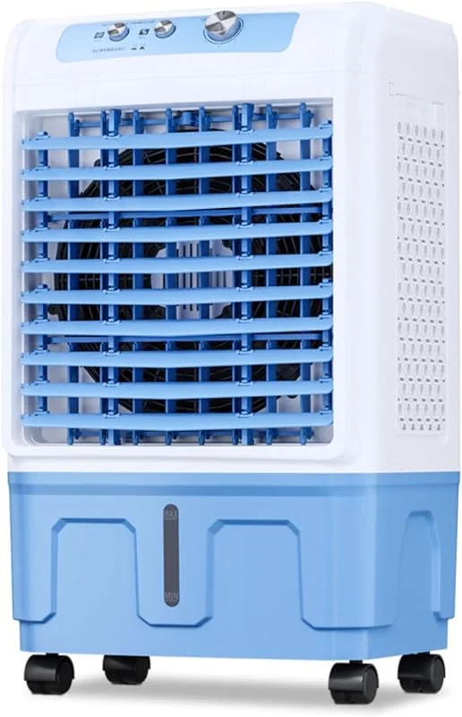 Tragbare Klimaanlage mit 3-stufigem Ventilator, extra großem Wassertank, 120°-Oszillation und Eisfach – Verdunstungsluftkühler für Schlafzimmer und Küchen — Luftbefeuchter
