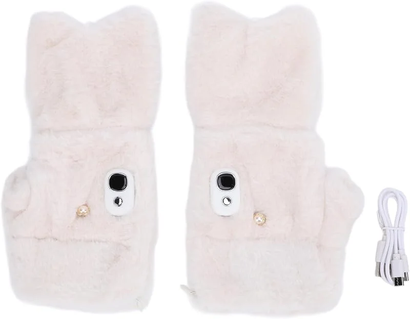 Elektrische Heizhandschuhe für Männer und Frauen, umgebende Heizung, Halbfinger-Handschuhe, Winter-Handwärmer, eingebauter 3000-mAh-Akku, schnelle Heizung, intelligente Steuerung — Heizkleidung