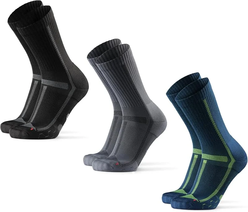 DANISH ENDURANCE Crew Laufsocken, Gepolstert & Atmungsaktiv, 3 & 5 Paar — Heizkleidung