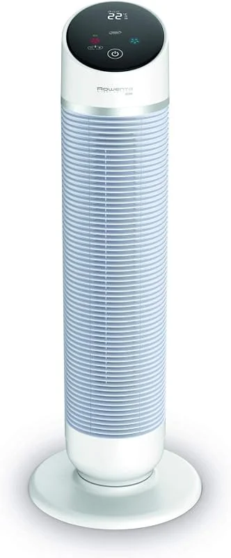 Rowenta 3-in-1 Turmventilator Silent Comfort, Heizlüfter, Ventilator und Luftfilter, 10 Stufen für jeden Bedarf, Eco-Heizmodus, Smart-Modus, Fernbedienung, Timer, Auto-Off, weiß, HQ8120 — Heizung Warmepumpe
