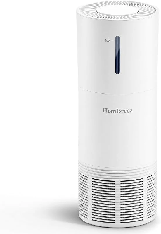 Luftreiniger und Luftbefeuchter Combo für Schlafzimmer, H13 True HEPA Filter, deckt bis zu 99.7 m² ab, 2-in-1 mit Schlafmodus, für Baby, Haustier, Zuhause, Weiß
