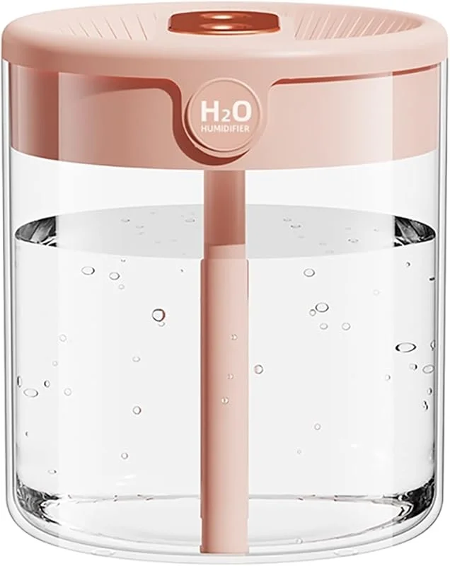 Luftbefeuchter H2o Luftbefeuchter 2L Doppeldüse mit großer Kapazität und LCD-Feuchtigkeitsanzeige, Diffusor for ätherische Öle for zu Hause, tragbar, USB Raumluftbefeuchter (Color : C, Size : LCD Hu