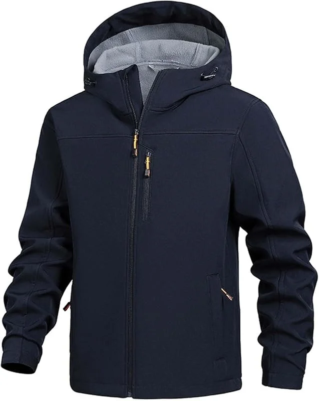 Generisch Softshell-Fleecejacke für Herren winddichter Wintermantel mit isolierender Wärmedämmung leichte Outdoor-Bekleidung für kalte Tage strapazierfähig bequem — Heizkleidung