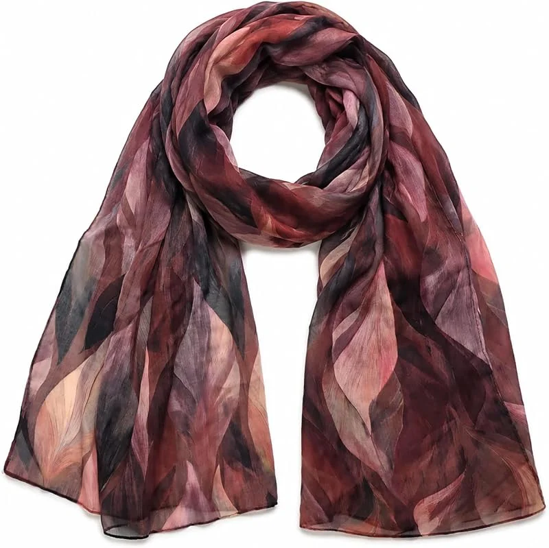Glamexx24 Schal Damen Tücher mit Blätter Blumenmuster Print Tuch für Frauen — Heizkleidung