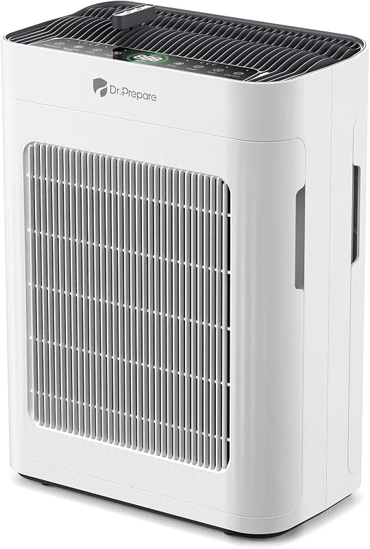Dr.Prepare Luftreiniger Allergiker, Air Purifier mit Waschbarer Vorfilter — Luftbefeuchter