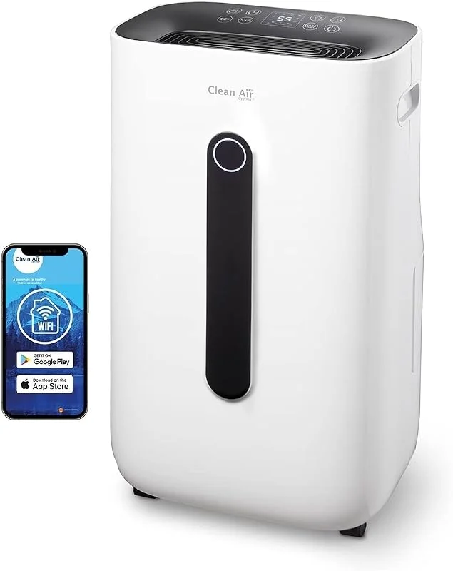 Luftentfeuchter und Luftreiniger - Clean Air Optima CA-705 SMART- Entfeuchtungsleistung bis 16 Liter, Tag - mit HEPA-Filter, Ionisator & UV-C Lampe - Geeignet bis 50m², 125m³ — Luftbefeuchter