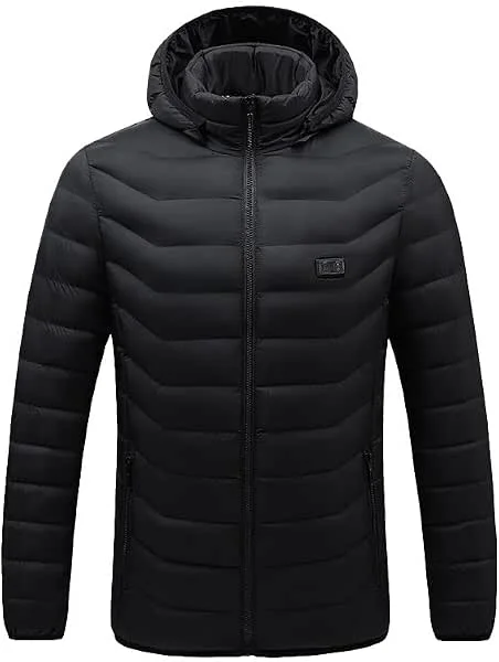 KQIVAM Beheizbare Jacke Herren Damen Heizjacke 11, 17-Zonen Beheizbare Jacke mit kapuze, Warme Pufferjacke, Beheizte Jacke Heizjacke Beheizte Weste Winterjacke für Outdoor Wandern Jagd Motorrad Camping — Heizkleidung