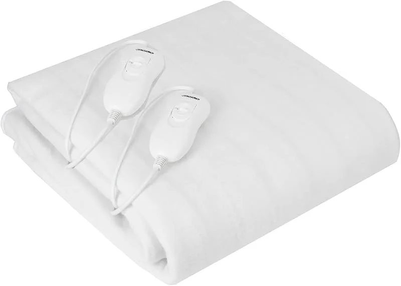 Mesko MS7420 Wärmeunterbett, 150 x 160 cm, Abschaltautomatik, Überhitzungsschutz, 3 Temperatursstufen, Bettwärmer fur Doppel Bett, Waschbar, Elektrisches Matratzenheizung, Weiß, 120W — Heizung Warmepumpe