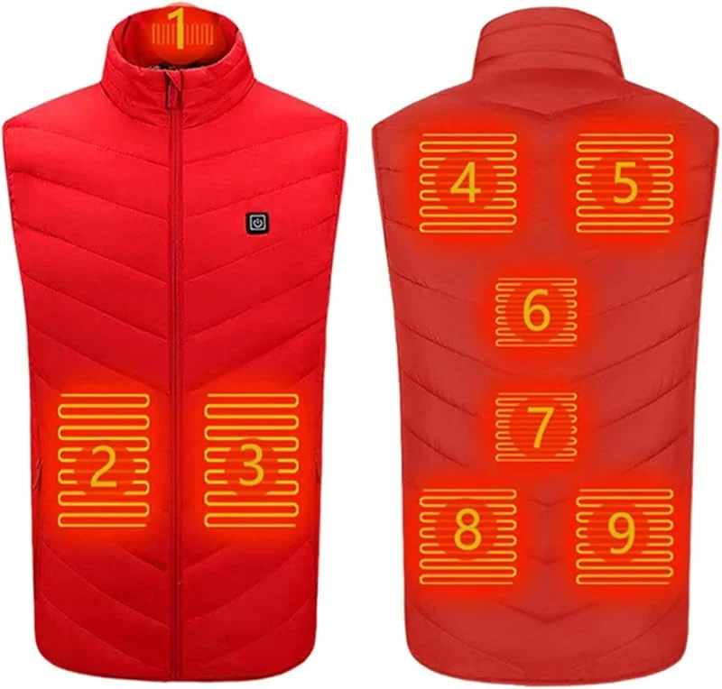 Battnot 2023 Beheizbare Weste Herren Damen Beheizte Weste ärmellos Jacke Mit Heizung Wärmeweste Beheizbare Jacke Heizweste USB elektrisch Heated Vest Wärmende Gilet für Outdoor Skifahren Motorrad — Heizkleidung