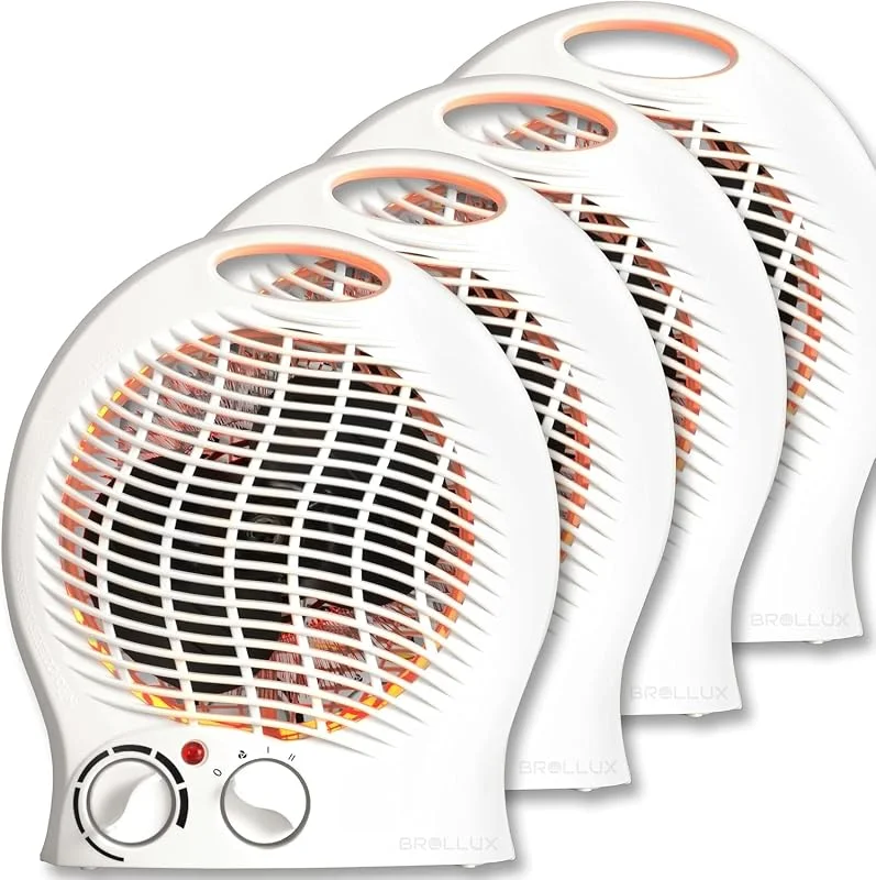 Brollux 4x Elektroheizung 2000W mobiles Heizgerät VO-W Thermoventilator Heizlüfter Spiralheizkörper Heizspirale Elektroheizkörper — Heizung Warmepumpe