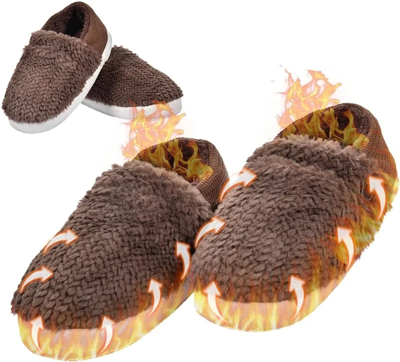 Beheizte Hausschuhe für Damen, Thermostiefel, waschbar, weich — Heizkleidung
