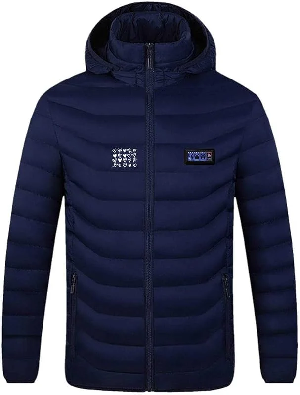 AEGJEGVD 2024 Beheizbare Jacke Herren Damen Heizjacke Beheizbare Jacke mit kapuze 21 Zonen Heizung 3 Temperaturregler Heizjacke Winterjacke für Outdoor Wandern Jagd Motorrad Camping — Heizkleidung