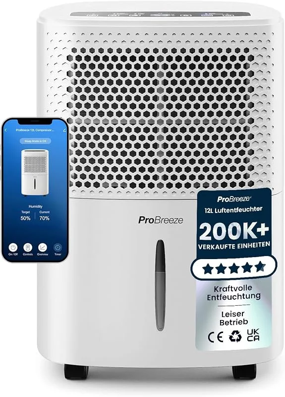Pro Breeze 12L Luftentfeuchter mit App & WLAN — Luftbefeuchter