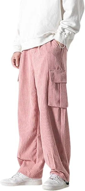 Herren Weite Hose Cargohose Kordhose Wanderhose Sporthose Trainingshose — Heizkleidung