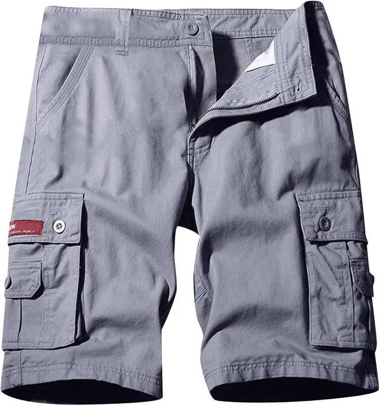 Kurze Hosen Herren Sport Unifarben Beiläufige Bequeme Kniehose Bermuda Shorts Cargoshorts Freizeitshorts Mit Reißverschluss Buckle Einfache Baumwolle Shorts Mit Mehreren Taschen — Heizkleidung