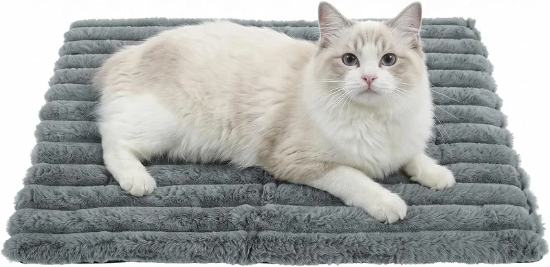 prota Katzendecke für Katzen und Hunde, 61x45 cm Grau katzenmatte, Waschbare Selbstheizende Katzendecke Ohne Strom, Thermische Decke für Innen und Außenbereich — Heizung Warmepumpe