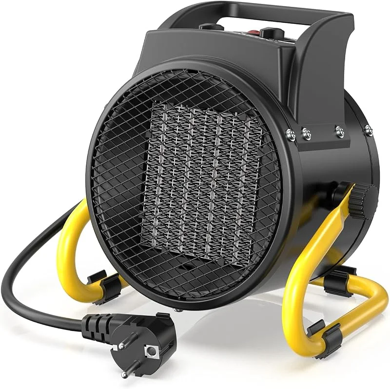 DAHTEC Elektro Heizlüfter 2000 Watt Keramik mit Thermostat, 2 Heizstufen — Heizung Warmepumpe