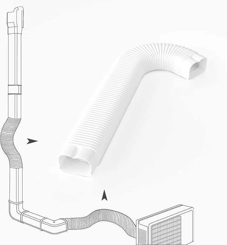 7, 6 cm Breite x 4, 6 m flexibler Kanal, PE-Material, Mini-Split-Linien-Set, Abdeckungszubehör für kanallose Mini-Split-Klimaanlagen, zentrale Wechselstrom- und Wärmepumpen — Heizung Warmepumpe