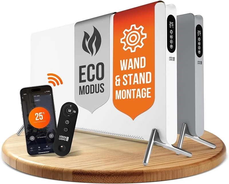 LEBENLANG Heizkörper Elektroheizung Energiesparend - Inkl. WiFi & APP — Heizung Warmepumpe
