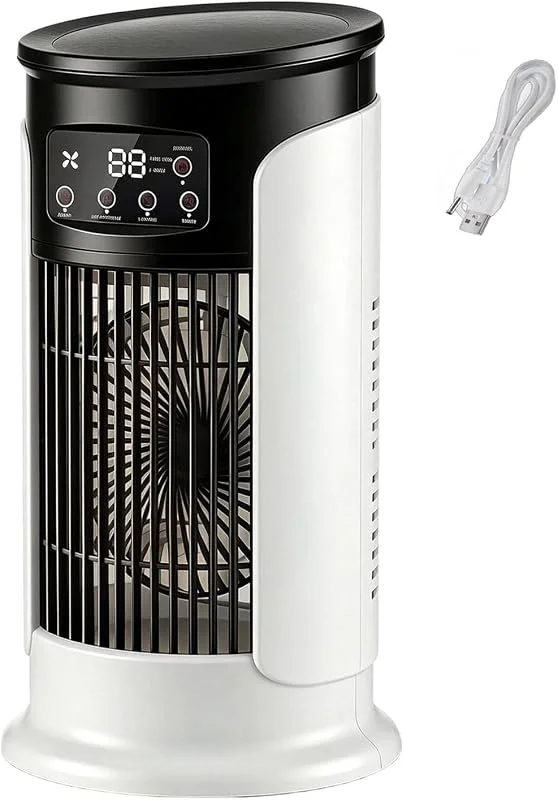 Schreibtischventilator, USB-Aufladung, Befeuchtung und Kühlung — Luftbefeuchter