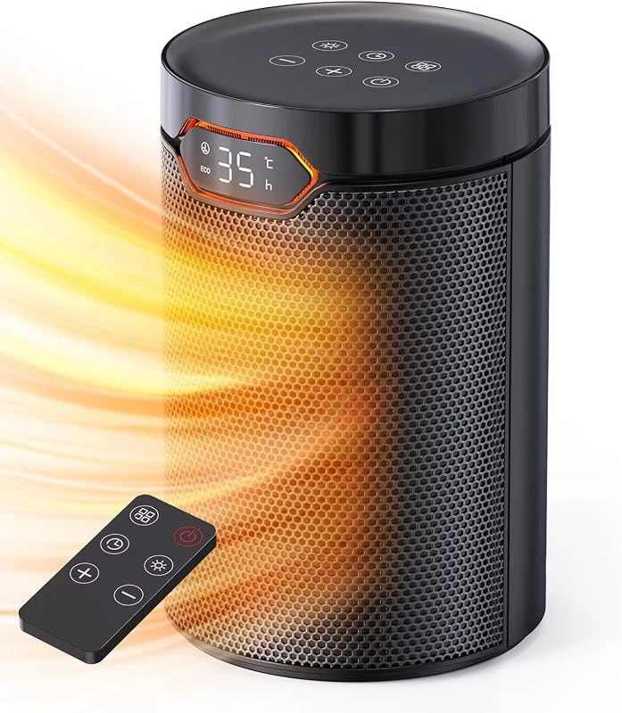 QEXREED Heizlüfter, 1500W, PTC Heizlüfter Energiesparend — Heizung Warmepumpe