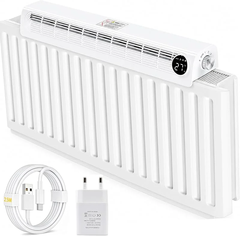 Heizkörper Ventilator, Heizungsventilator in Überlänge 2 Modi & 3-Stufen — Heizung Warmepumpe