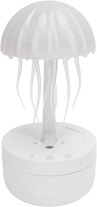 Luftbefeuchter für Schlafzimmer zu Hause – Quallen-Luftbefeuchter, 300 Ml Diffusor für ätherische Öle mit LED-Farbnachtlicht, Rotierender Diffusor für ätherische Öle für