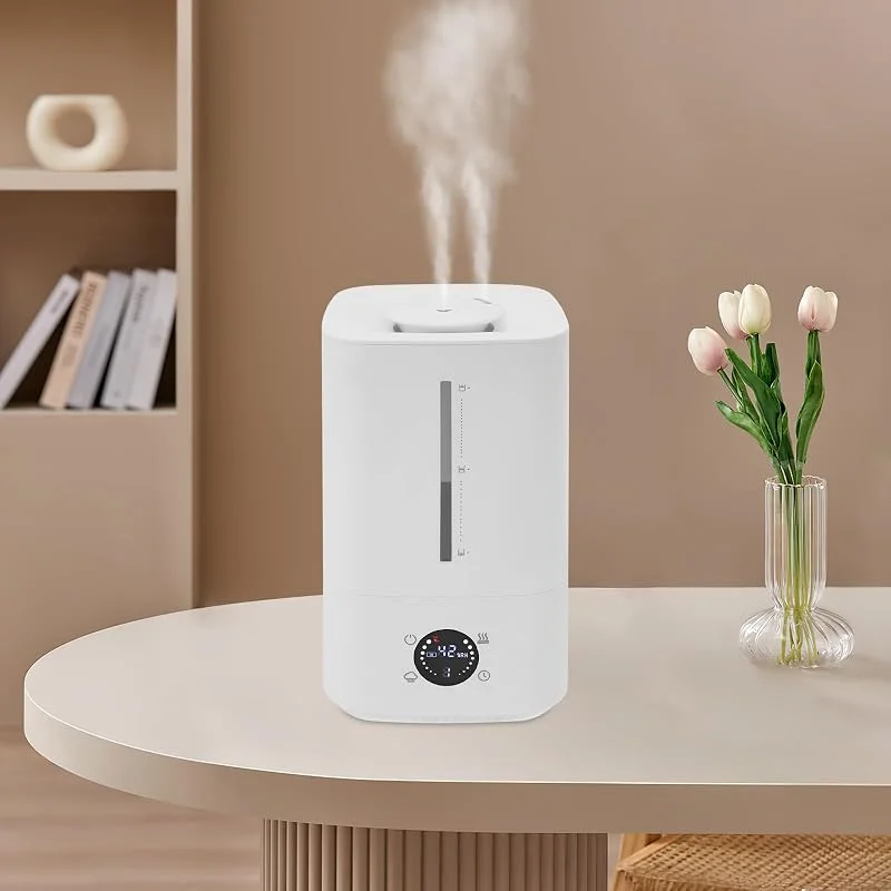 Luftbefeuchter 6L Warm Kalt Nebel Ultraschall mit Timer & Display (Weiß)