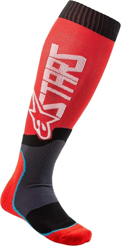 Alpinestars Socken MX Plus-2 Cool Gray, Orange Fluo — Heizkleidung